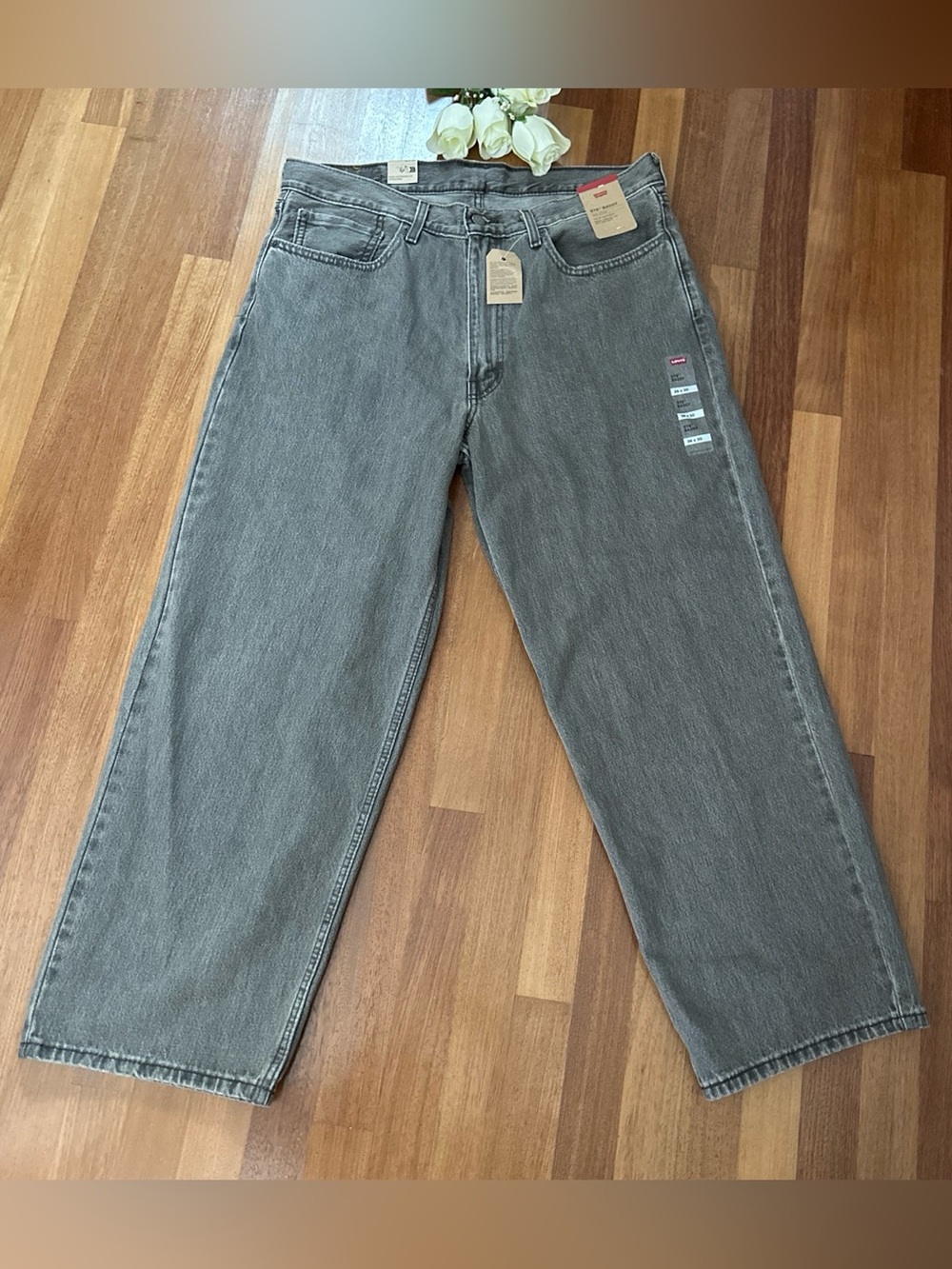 Levi's Men's Washed Gray Straight Jeans